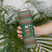 Too Cute For The Naughty List Christmas Skinny Tumbler Xmas Holiday Patterns - Wonder Print Shop