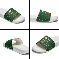 Too Cute For The Naughty List Christmas Slide Sandals Xmas Holiday Patterns - Wonder Print Shop