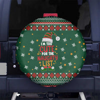 Too Cute For The Naughty List Christmas Spare Tire Cover Xmas Holiday Patterns - Wonder Print Shop
