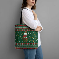 Too Cute For The Naughty List Christmas Tote Bag Xmas Holiday Patterns - Wonder Print Shop
