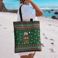 Too Cute For The Naughty List Christmas Tote Bag Xmas Holiday Patterns - Wonder Print Shop