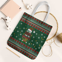 Too Cute For The Naughty List Christmas Tote Bag Xmas Holiday Patterns - Wonder Print Shop