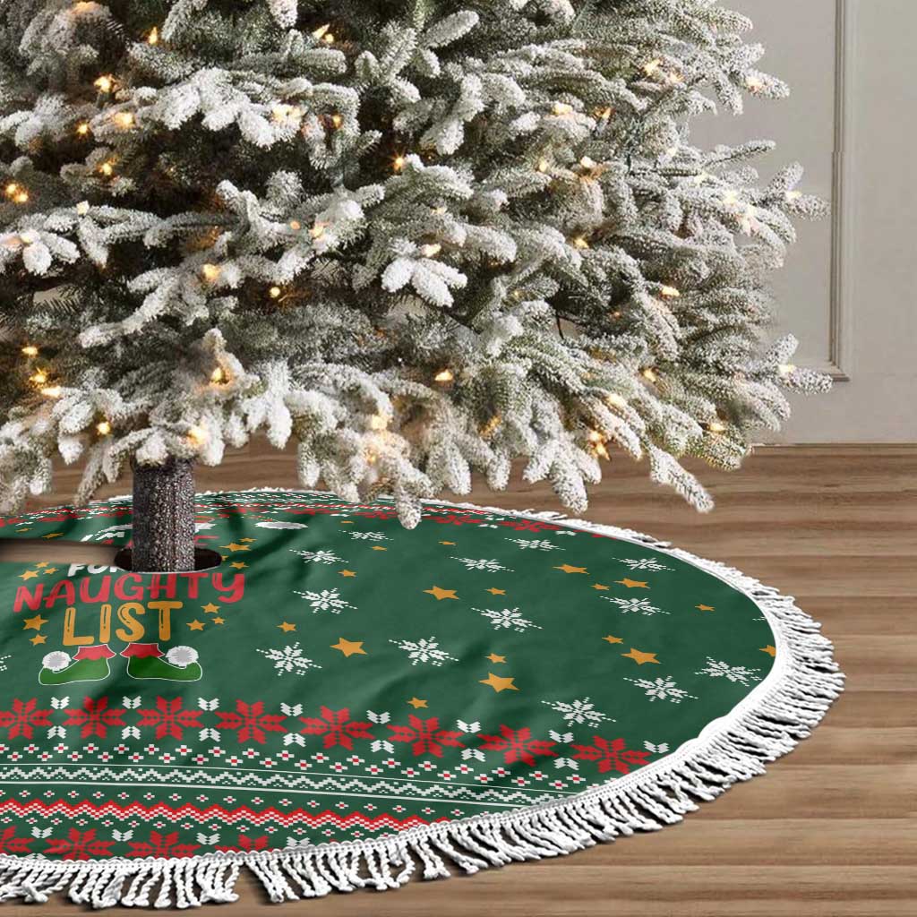 Too Cute For The Naughty List Christmas Tree Skirt Xmas Holiday Patterns - Wonder Print Shop