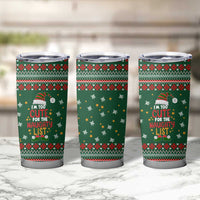 Too Cute For The Naughty List Christmas Tumbler Cup Xmas Holiday Patterns - Wonder Print Shop