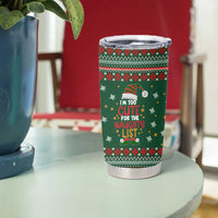 Too Cute For The Naughty List Christmas Tumbler Cup Xmas Holiday Patterns - Wonder Print Shop