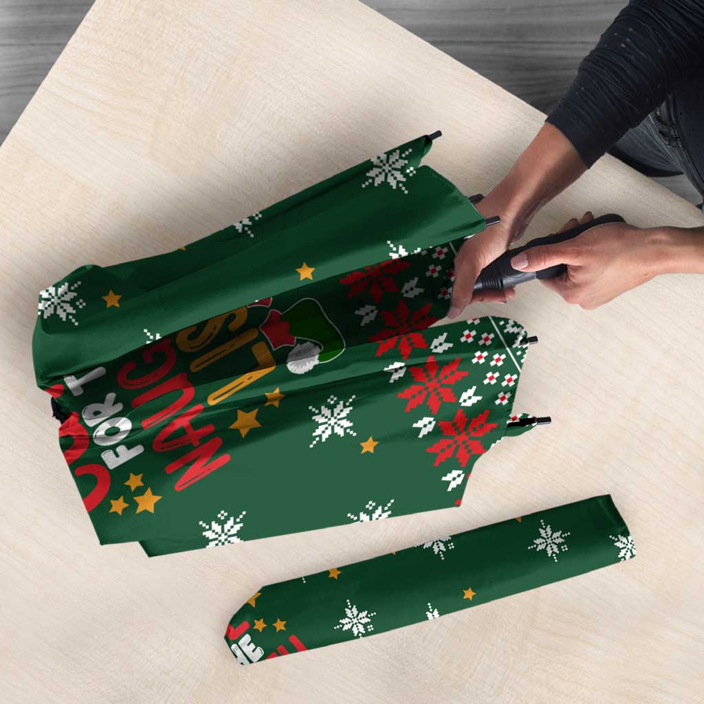 Too Cute For The Naughty List Christmas Umbrella Xmas Holiday Patterns - Wonder Print Shop