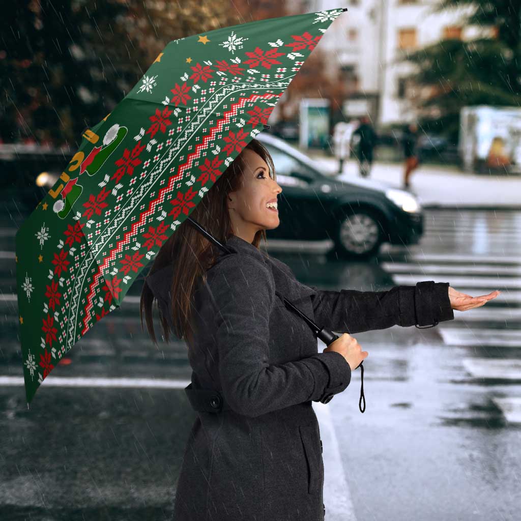 Too Cute For The Naughty List Christmas Umbrella Xmas Holiday Patterns - Wonder Print Shop
