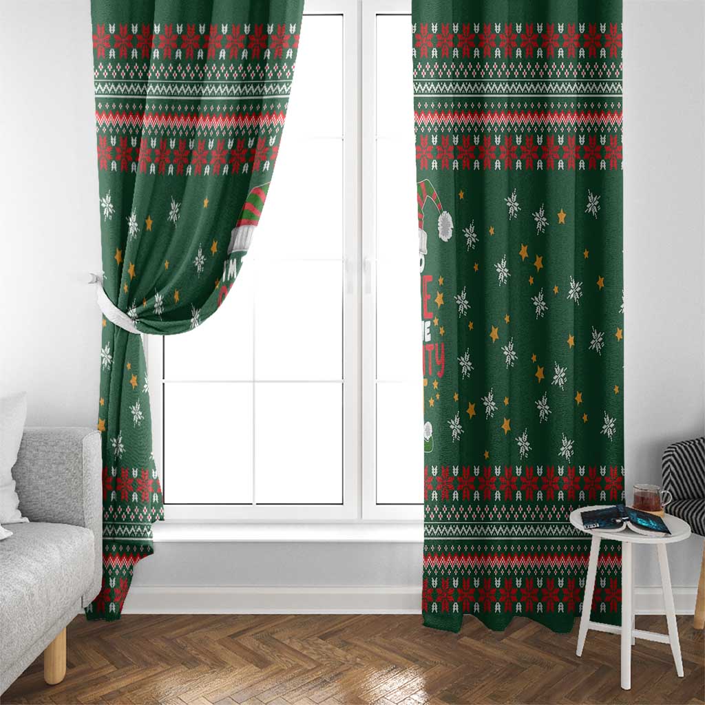 Too Cute For The Naughty List Christmas Window Curtain Xmas Holiday Patterns - Wonder Print Shop