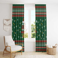 Too Cute For The Naughty List Christmas Window Curtain Xmas Holiday Patterns - Wonder Print Shop