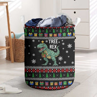 Tree Rex Christmas Laundry Basket Xmas Holiday Patterns - Wonder Print Shop