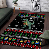 Tree Rex Christmas Area Rug Xmas Holiday Patterns - Wonder Print Shop