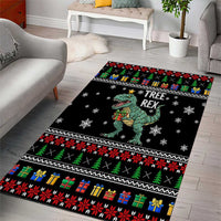 Tree Rex Christmas Area Rug Xmas Holiday Patterns - Wonder Print Shop