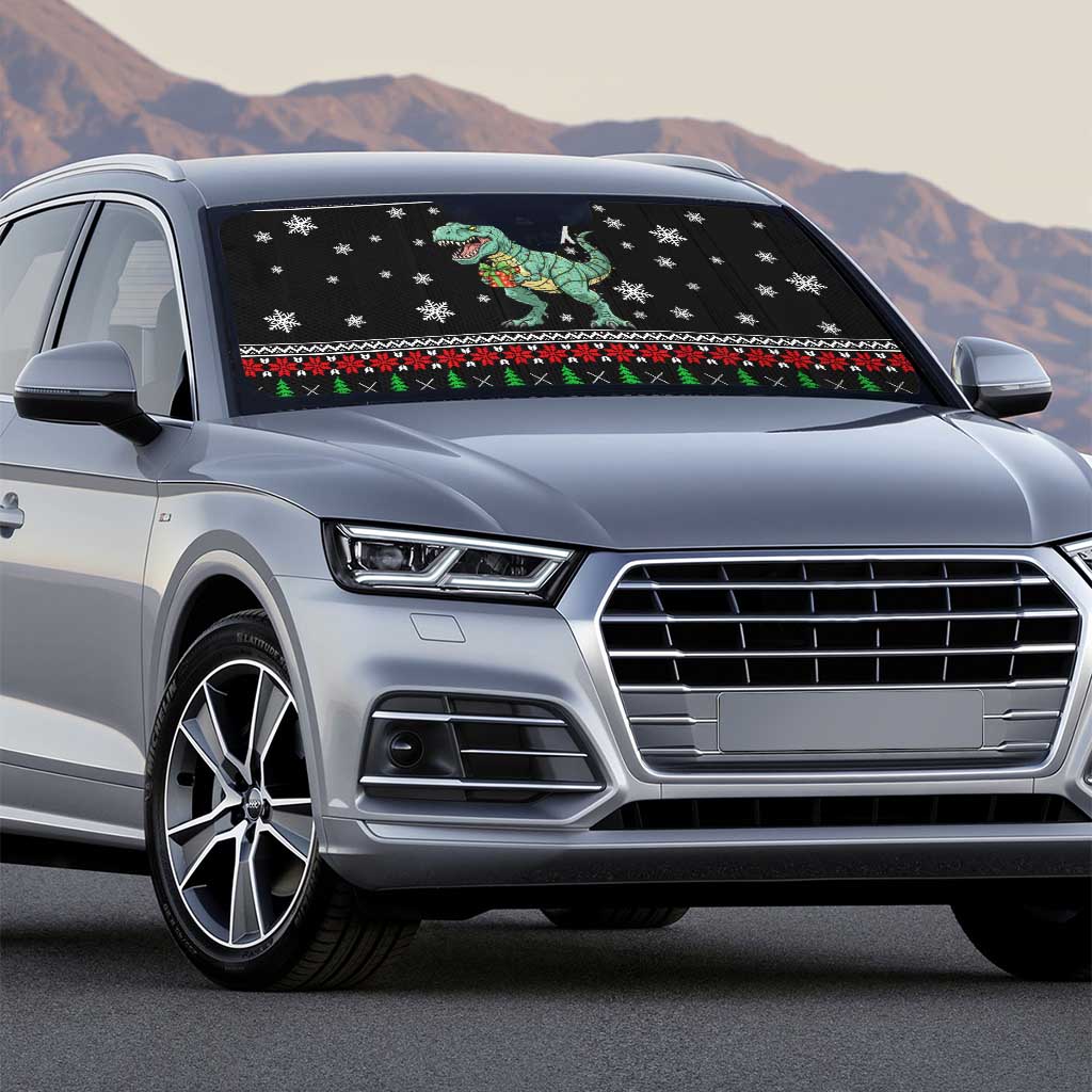 Tree Rex Christmas Auto Sun Shade Xmas Holiday Patterns - Wonder Print Shop