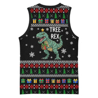 Tree Rex Christmas Basketball Jersey Xmas Holiday Patterns - Wonder Print Shop
