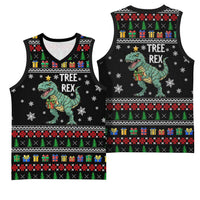 Tree Rex Christmas Basketball Jersey Xmas Holiday Patterns - Wonder Print Shop