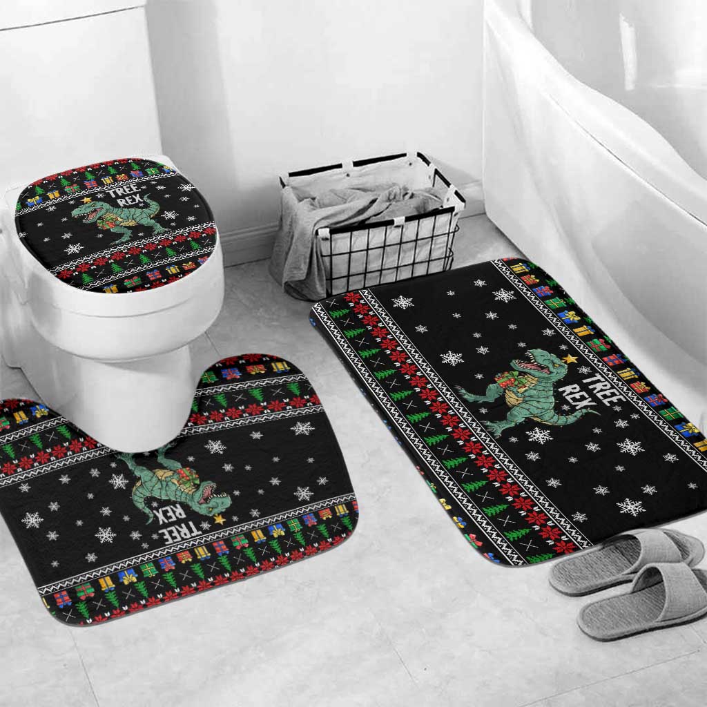 Tree Rex Christmas Bathroom Set Xmas Holiday Patterns - Wonder Print Shop