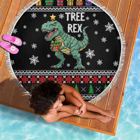 Tree Rex Christmas Beach Blanket Xmas Holiday Patterns - Wonder Print Shop
