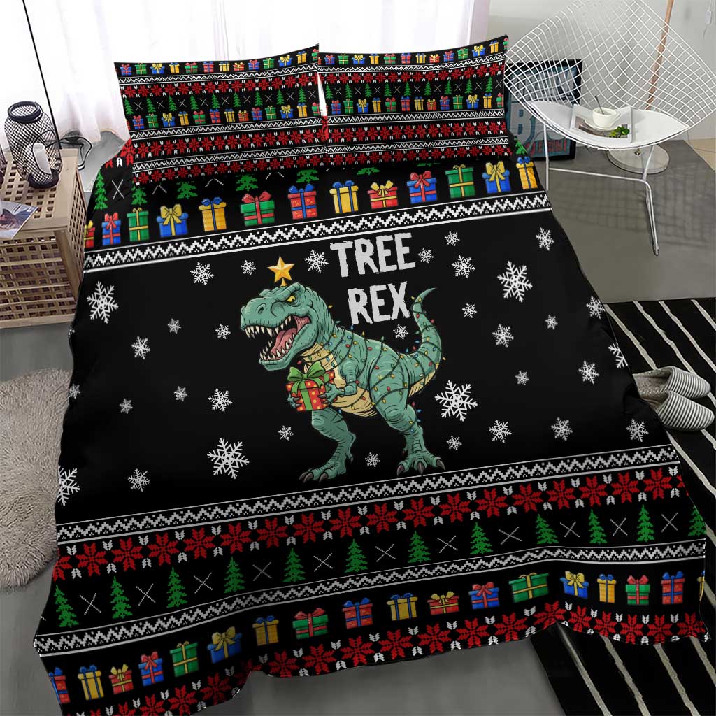Tree Rex Christmas Bedding Set Xmas Holiday Patterns - Wonder Print Shop