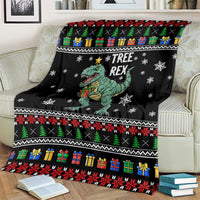 Tree Rex Christmas Blanket Xmas Holiday Patterns - Wonder Print Shop