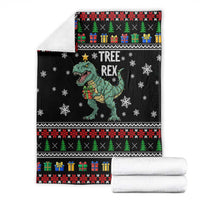 Tree Rex Christmas Blanket Xmas Holiday Patterns - Wonder Print Shop