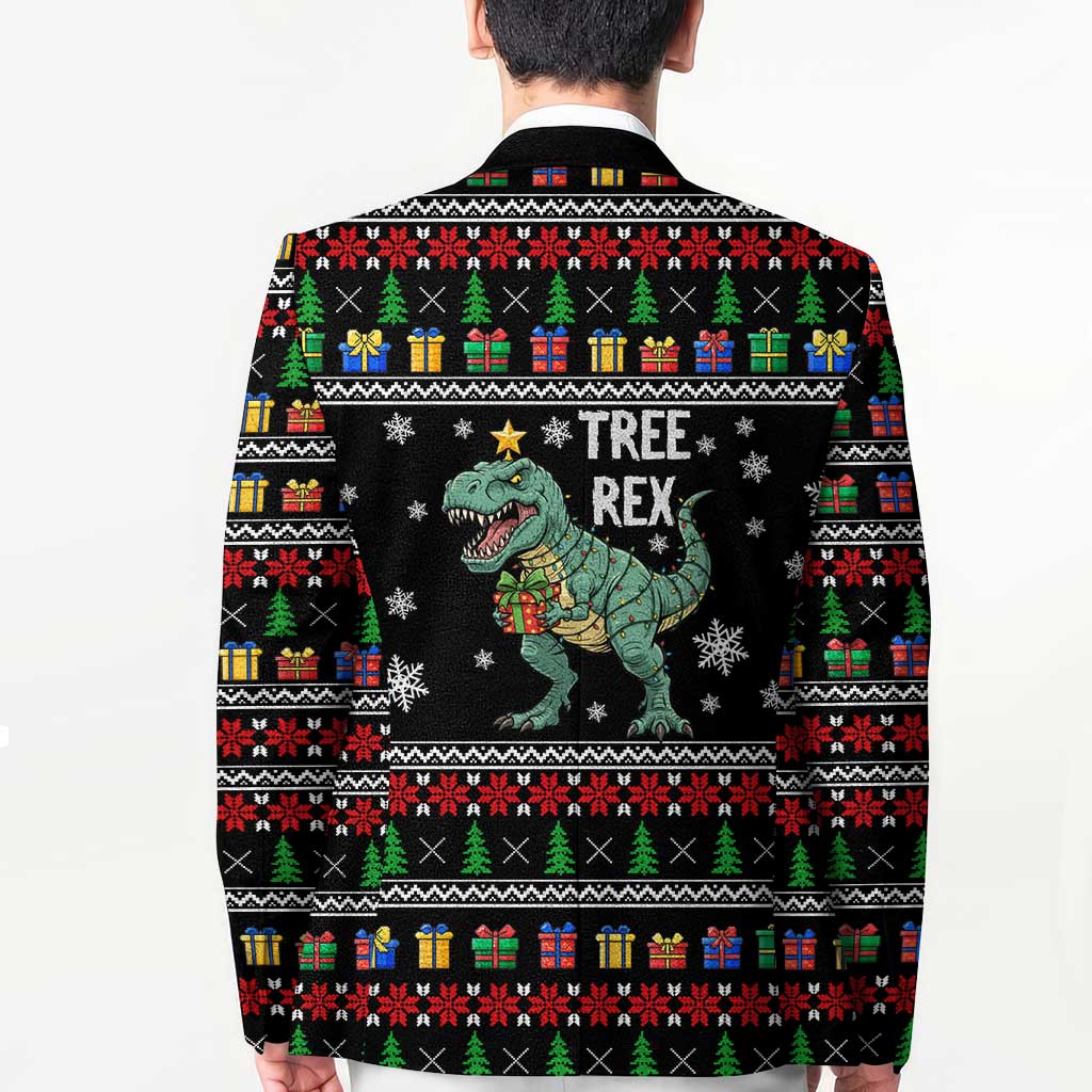 Tree Rex Christmas Blazer Xmas Holiday Patterns - Wonder Print Shop