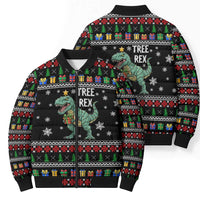 Tree Rex Christmas Bomber Puffer Jacket Xmas Holiday Patterns - Wonder Print Shop