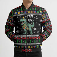 Tree Rex Christmas Bomber Puffer Jacket Xmas Holiday Patterns - Wonder Print Shop