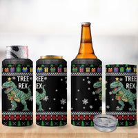 Tree Rex Christmas 4 in 1 Can Cooler Tumbler Xmas Holiday Patterns - Wonder Print Shop