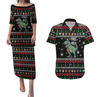 Tree Rex Christmas Couples Matching Puletasi and Hawaiian Shirt Xmas Holiday Patterns - Wonder Print Shop