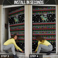 Tree Rex Christmas Door Cover Xmas Holiday Patterns - Wonder Print Shop