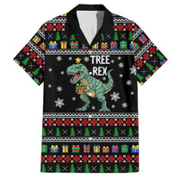 Tree Rex Christmas Family Matching Long Sleeve Bodycon Dress and Hawaiian Shirt Xmas Holiday Patterns - Wonder Print Shop