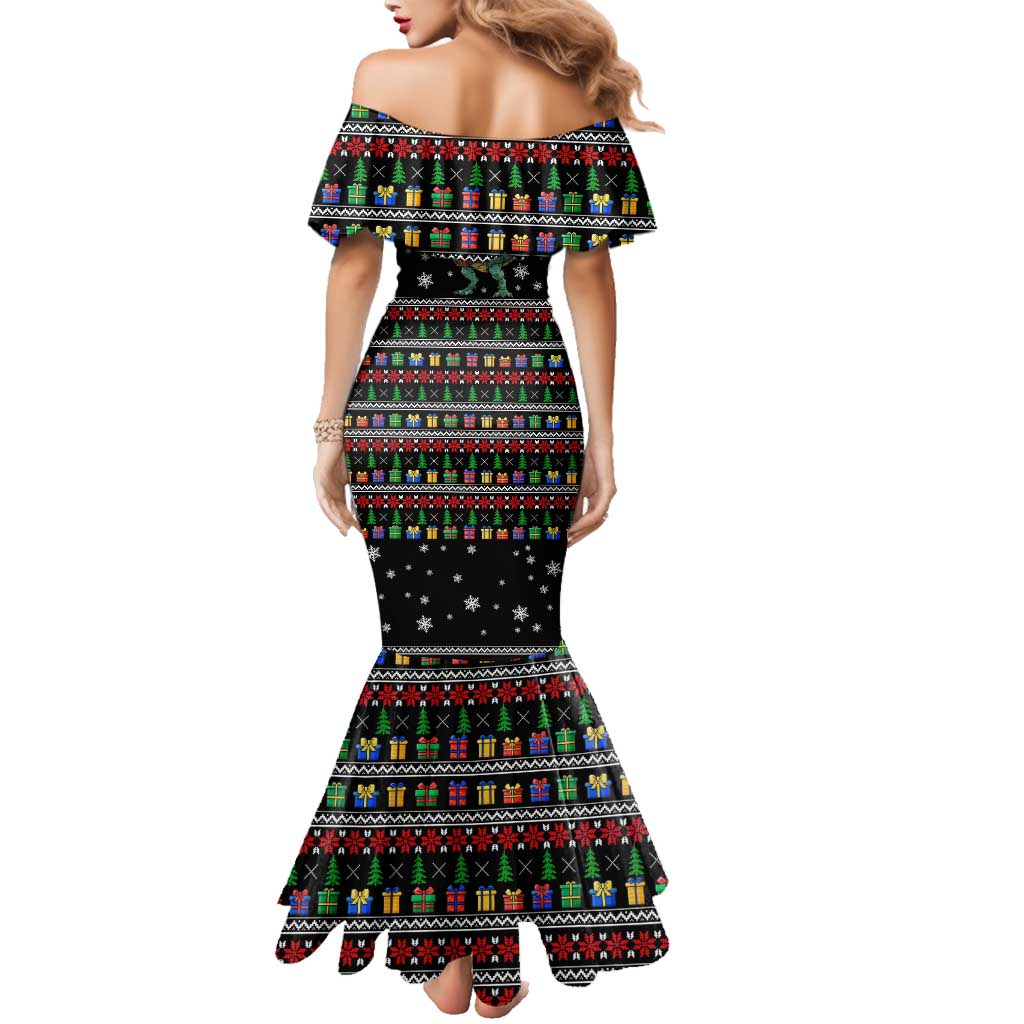 Tree Rex Christmas Family Matching Mermaid Dress and Hawaiian Shirt Xmas Holiday Patterns - Wonder Print Shop