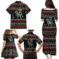 Tree Rex Christmas Family Matching Puletasi and Hawaiian Shirt Xmas Holiday Patterns - Wonder Print Shop