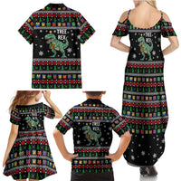 Tree Rex Christmas Family Matching Summer Maxi Dress and Hawaiian Shirt Xmas Holiday Patterns - Wonder Print Shop