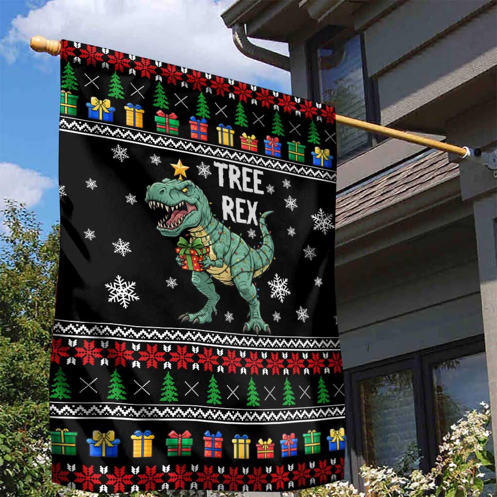 Tree Rex Christmas Garden Flag Xmas Holiday Patterns - Wonder Print Shop