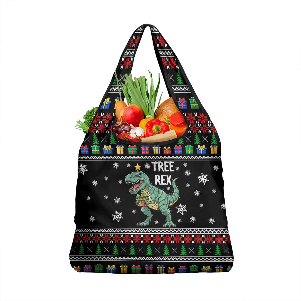 Tree Rex Christmas Grocery Bag Xmas Holiday Patterns - Wonder Print Shop