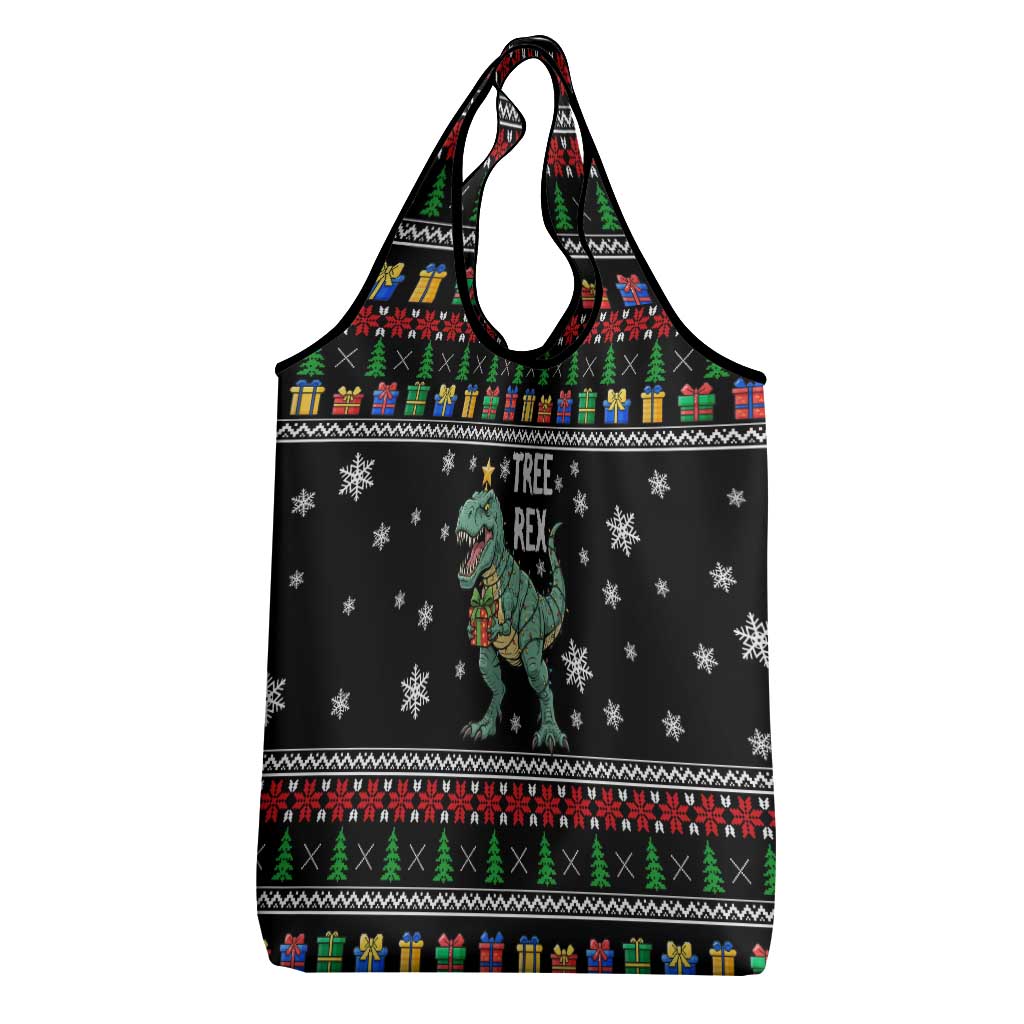 Tree Rex Christmas Grocery Bag Xmas Holiday Patterns - Wonder Print Shop