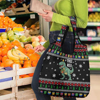 Tree Rex Christmas Grocery Bag Xmas Holiday Patterns - Wonder Print Shop