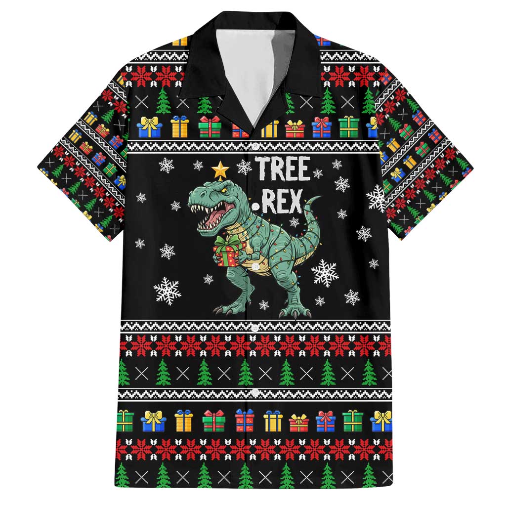 Tree Rex Christmas Hawaiian Shirt Xmas Holiday Patterns - Wonder Print Shop