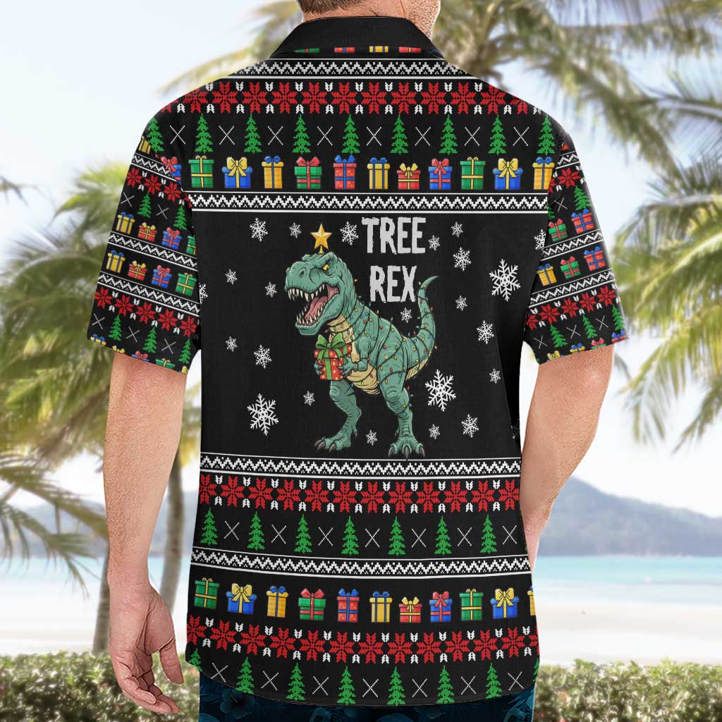Tree Rex Christmas Hawaiian Shirt Xmas Holiday Patterns - Wonder Print Shop