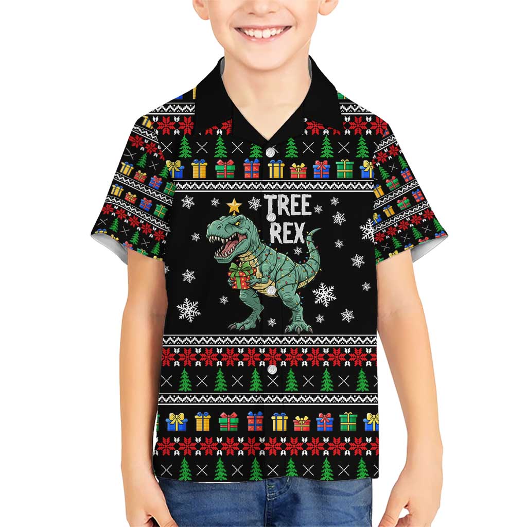 Tree Rex Christmas Hawaiian Shirt Xmas Holiday Patterns - Wonder Print Shop