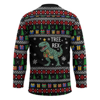 Tree Rex Christmas Hockey Jersey Xmas Holiday Patterns - Wonder Print Shop