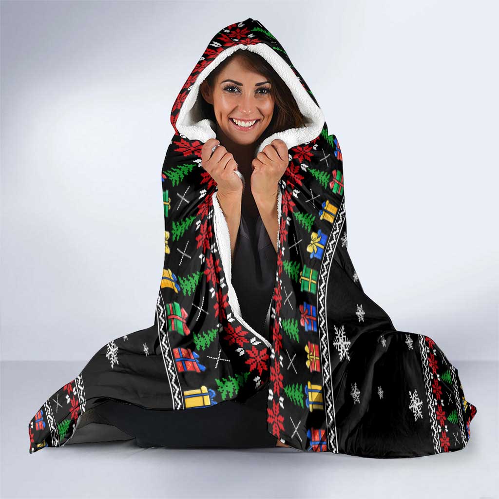 Tree Rex Christmas Hooded Blanket Xmas Holiday Patterns - Wonder Print Shop