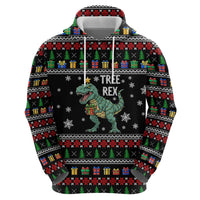 Tree Rex Christmas Hoodie Xmas Holiday Patterns - Wonder Print Shop