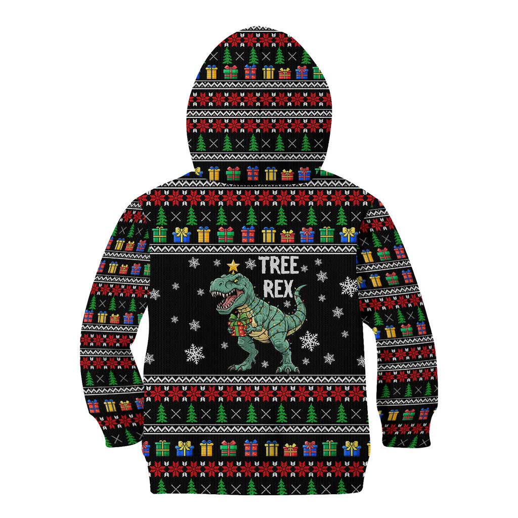 Tree Rex Christmas Kid Hoodie Xmas Holiday Patterns - Wonder Print Shop