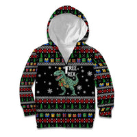 Tree Rex Christmas Kid Hoodie Xmas Holiday Patterns - Wonder Print Shop
