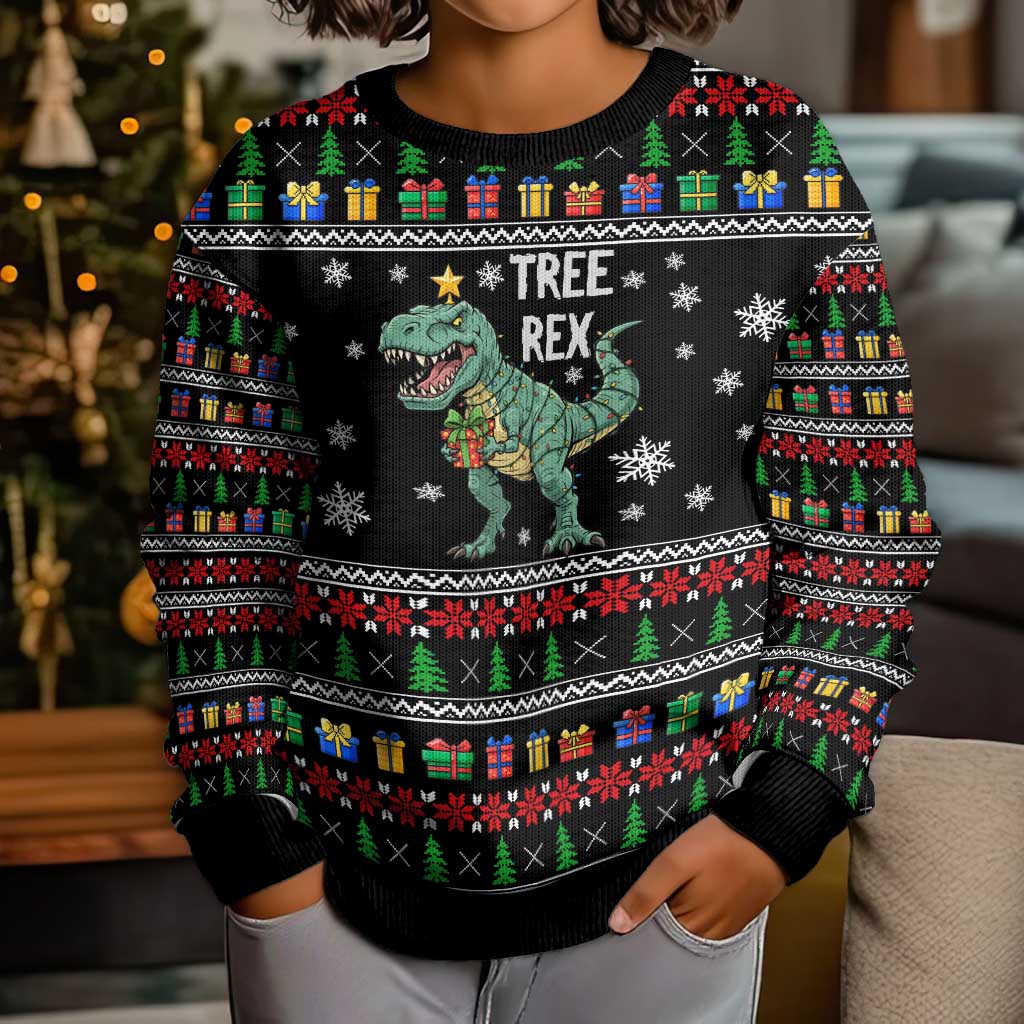 Tree Rex Christmas Kid Ugly Christmas Sweater Xmas Holiday Patterns - Wonder Print Shop