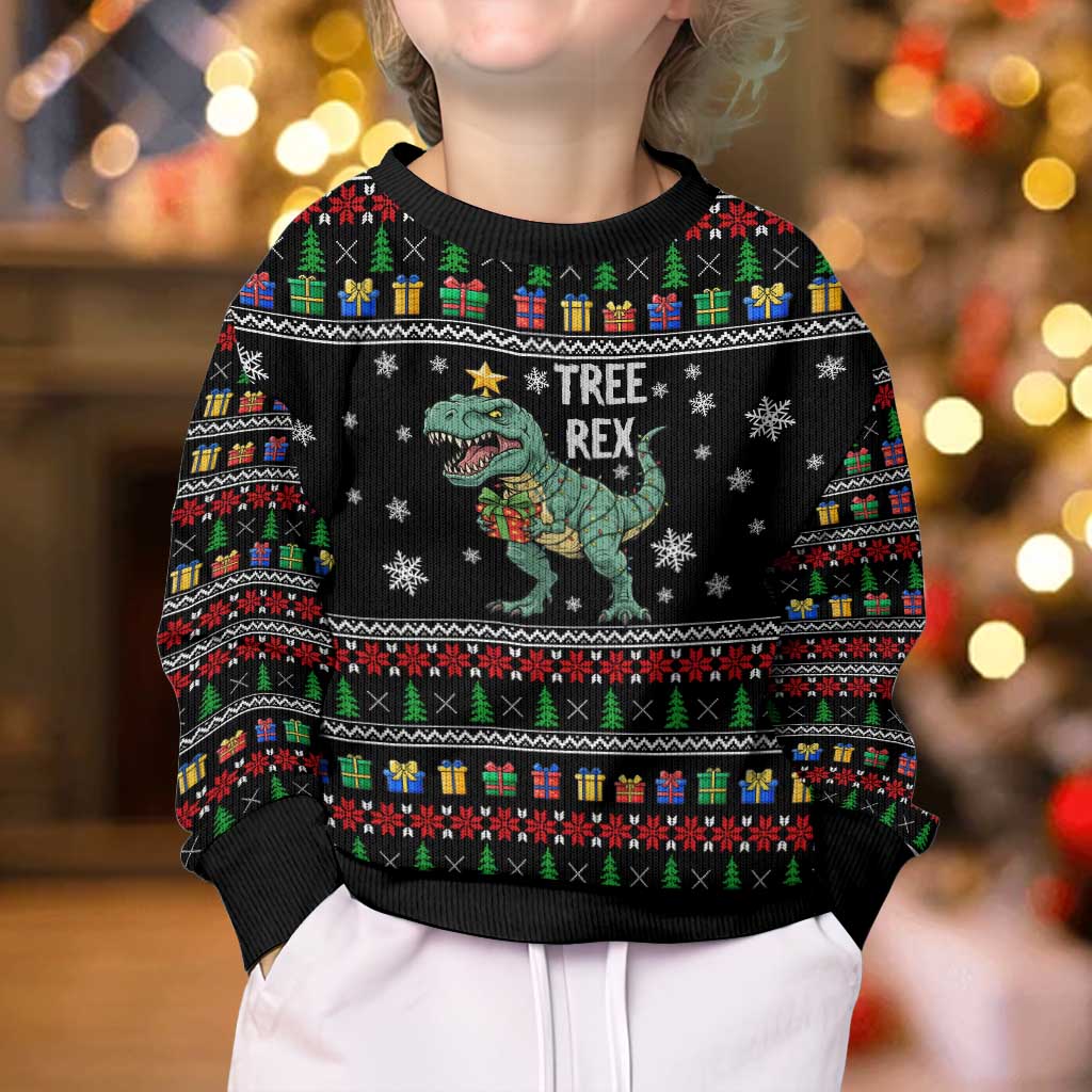 Tree Rex Christmas Kid Ugly Christmas Sweater Xmas Holiday Patterns - Wonder Print Shop
