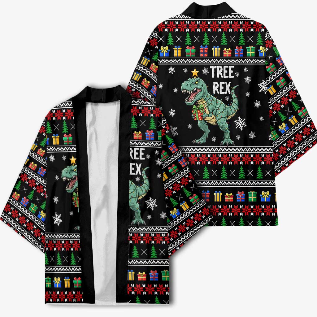 Tree Rex Christmas Kimono Xmas Holiday Patterns - Wonder Print Shop
