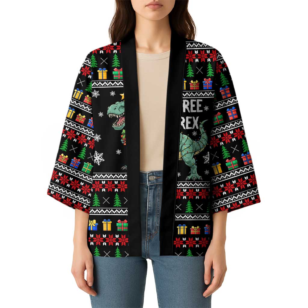 Tree Rex Christmas Kimono Xmas Holiday Patterns - Wonder Print Shop